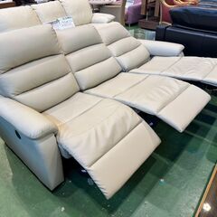 【愛品館八千代店】ニトリ　3人掛電動本革リクライニングソファ　Nビリーバ2本革の画像