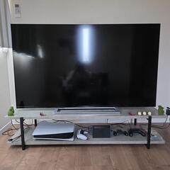 65インチTV、テレビボードセットの画像