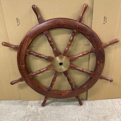 アンティーク 舵 直径100cm 木製