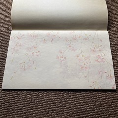 京都　鳩居堂　桜便箋と封筒　未使用　未開封の画像