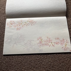京都　鳩居堂　桜便箋と封筒　未使用　未開封の画像