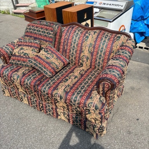 若松倉庫　2人掛けソファー　クッション付き