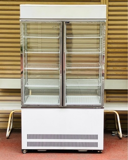 サンデン 冷蔵 ショーケース 冷蔵庫 動作品 ガラス扉 34L 家庭用 業務用 19日引渡し予定】動作品 サンデン 4面ガラス 冷蔵ショーケース