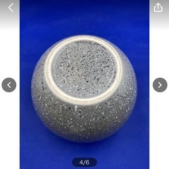 花器　花瓶　壺　インテリア　陶器　中古　現状品　花道具　花入れ　18×16㎝　焼物　華道　グレー　お洒落　置物　＊B245-4＊　の画像