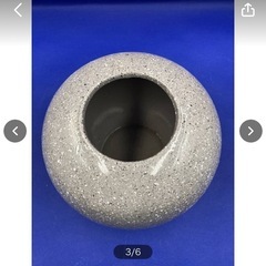 花器　花瓶　壺　インテリア　陶器　中古　現状品　花道具　花入れ　18×16㎝　焼物　華道　グレー　お洒落　置物　＊B245-4＊　の画像