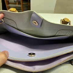 ☆値下げ☆H2506-246 トートバック パープル 付属品有り バラ売り不可　汚れ有りの画像