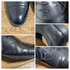 メンテ済☆ホーキンス エアライトフレックス ストレートチップ 黒 25cmの画像
