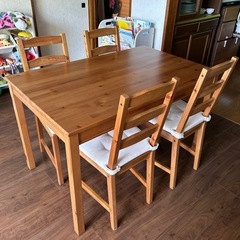 IKEA ヨックモック　ダイニングテーブル＆チェア4脚