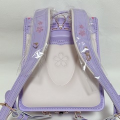 【新品未使用品】ランドセル　パール　女の子　桜刺繍　自動ロック錠の画像