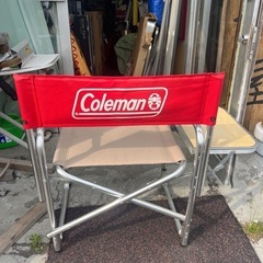 【別保】Coleman コールマン サイドテーブル付き デッキチェア アウトドア ピクニック 折り畳み椅子 の画像