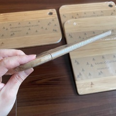 無印良品風　竹製　まな板　キッチン　カッティングボード　アウトドア　キャンプ　バンブー　プレート　10枚セットの画像