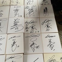 西武ライオンズ サイン色紙 36枚セットの画像