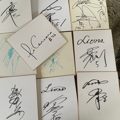 西武ライオンズ サイン色紙 36枚セットの画像