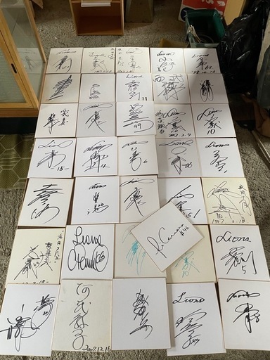 西武ライオンズ サイン色紙 36枚セット