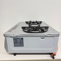 A1262🌟 2023年製リンナイ フッ素コート 2口コンロ 56cm LPガス用🌟の画像