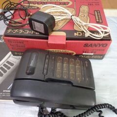 電話機◎NTT・メッセFF-62MK黒★本体（テープ入）と電源と...