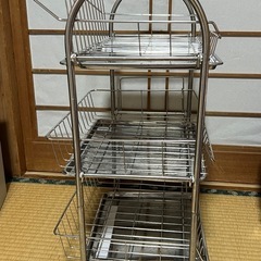 3段食器水切りラック　カゴの画像