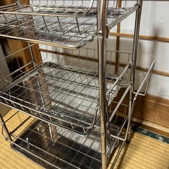 3段食器水切りラック　カゴの画像