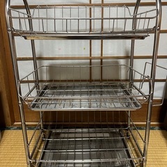 3段食器水切りラック　カゴ
