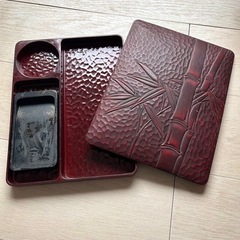 鎌倉彫　書道箱　硯箱　工芸品　文箱　竹