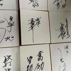 ジャイアンツ 巨人 サイン色紙セットの画像