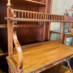 ★キャビネット シェルフ 棚 木彫り アンティーク 輸入家具 リサイクルショップ札幌 買取本舗 西野店の画像