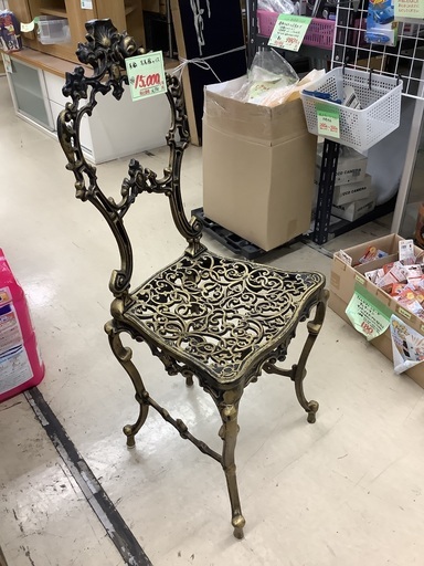 真鍮 写真館のイス イス チェア 管D250610FK (ベストバイ 静岡県袋井市)