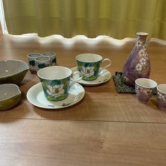 九谷焼 酒器 茶器 皿 カップ セット の画像