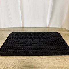 トイレマット　洗える　防水　トイレ砂取り　 ネコ　猫　砂取り　ブラック　30×45　の画像