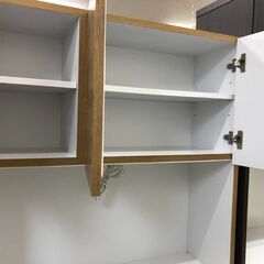 【ジャングルジャングル石津店】キッチンボード 木目調 ブラウン 北欧調  女性が使いやすい高さ フルスライドレール 新生活 引っ越し 堺市 石津の画像