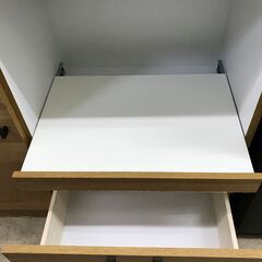 【ジャングルジャングル石津店】キッチンボード 木目調 ブラウン 北欧調  女性が使いやすい高さ フルスライドレール 新生活 引っ越し 堺市 石津の画像