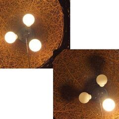 ペンダントライト 3灯 アジアンテイスト 紐スイッチ 照明器具 ヤザワコーポレーション ☆ 札幌市 北区 屯田 の画像