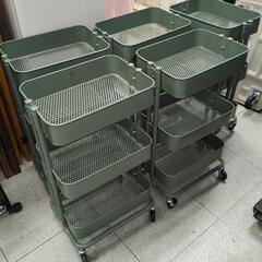 ★新入荷 キッチンワゴン キャスター付き 天板 3段  収納ワゴ...