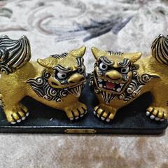 白虎　シーサー　金の招き猫の画像