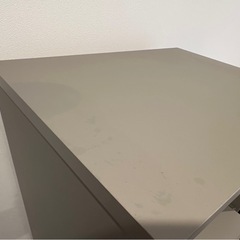 日本製 レンジ台 ロータイプ 完成品 大川家具 レンジラック レンジボード 幅59グレージュ キッチン スライドの画像