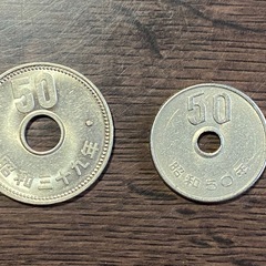 初代穴あき50円玉　菊50円ニッケル貨　100枚セットの画像