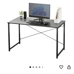 【引取限定】サンワダイレクト パソコンデスク 幅120×奥行60 cm ブラックの画像
