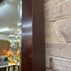 大型ミラー ウォールミラー 立掛け ブラウン■幅75㎝×高さ100㎝■買取帝国 朝霞店 配達可能の画像