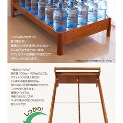 スフォルツァ すのこベッド シングルサイズ 600kg耐荷重の画像