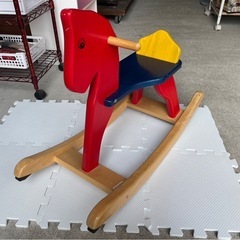グランパパ　ピントーイ　木製　ロッキングホース　木馬　乗用玩具　乗り物　おもちゃ　中古　③の画像