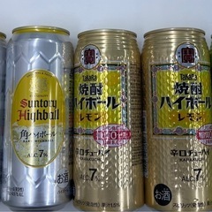 合計5本　角ハイボール500　焼酎ハイボール他　