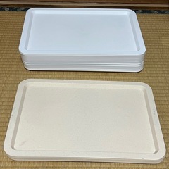 角型トレー ホワイト クリーム色　BOX フタ　