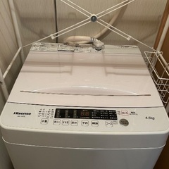 Hisense 洗濯機 HW-K45E  ご希望により洗濯機ラック付き