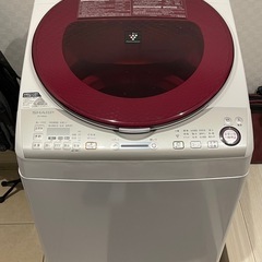 SHARP 電気洗濯乾燥機【8kg】 ES-TX840-R