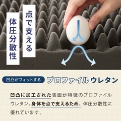 ★定価6千円！短期間使用のみ★ 三つ折りマットレス 折りたたみ シングル 高反発 布団 固めの画像