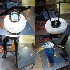 盆提灯 廻転灯 桔梗蒔絵10号絹絵入 8SP503 お盆 法事 札幌市東区 新道東店の画像