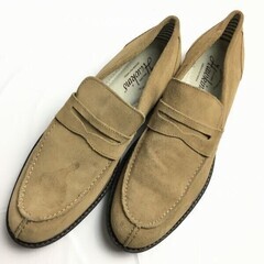 試着交換OK！Hawkins　ホーキンス　コインローファー　スリッポンシューズ　ベージュ　27.5　管NO.ZE-70の画像