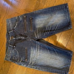 美品lee ridersデニムジーンズショートハーフパンツvin...