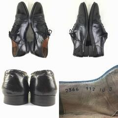 試着交換OK！サルヴァトーレフェラガモ　セミブローグ　ビジネスシューズ〈黒/BLACK/ブラック〉size10D　27.5-28.0/メンズ//men's 菅NO.メZC-41の画像