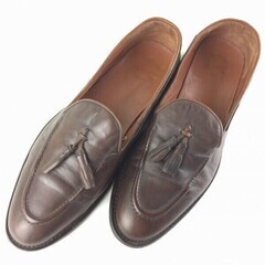 H.E.MANGO　タッセルローファー　ビジネスシューズ　焦げ茶　ダークブラウン　サイズ41　25.5-26.0　管NO.ZC-38の画像